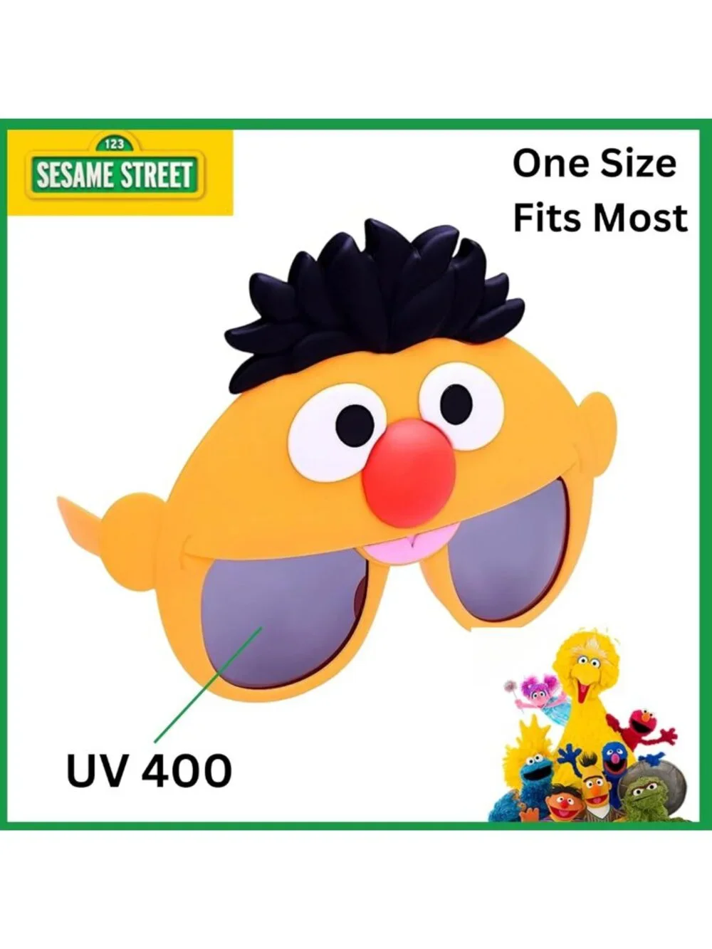 Fun Sesame Street Costume Sunglasses - Ernie, Bert, Elmo & Friends Accessories